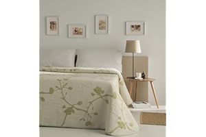 VIALMAN Colcha Bouti Ligera Sofia 20 para Cama de Matrimonio de 180 y 200 cm | Colcha Cama 180 y 200 | Tamaño Colcha 270 x 270 cm, Color Verde