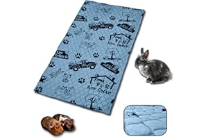 NEO SOLVO Tapis Qui remplace la Litière pour Lapin et Cochon d'Inde - 70cm x 140cm - Absorbant Confortable - Facile à Nettoyer - Pliable - Cage et Enclos 2x4