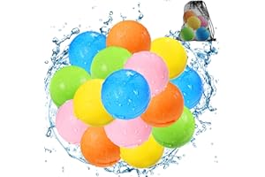 SOPPYCID Lot de 15 ballons à eau magnétiques réutilisables auto-scellants à remplissage rapide en silicone pour s'amuser en été, jardin, piscine, plage, fête, jeu d'eau pour enfants et adultes