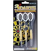 Delta Dart Arrow (3&rsquo; Set) - Steel Tip + Brass Body + Colorful Wing - Dart Arrow Set, 22 GR