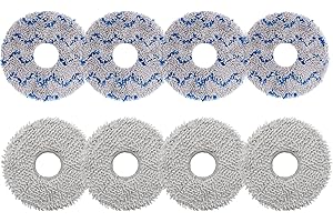 AVAENZO Lot de 8 Serpillères lavables pour Ecovacs Deebot X1 OMNI/X1e OMNI/X2 OMNI/X2 COMBO/X1 TURBO/T10 TURBO/T20 OMNI Lingettes