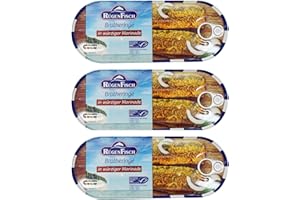 3er Pack Rügen Fisch Brathering in würziger Marinade (3 x 500 g) Dosenfisch, Fischbüchse