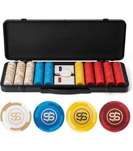 Roxley Iron Clays 200 Poker Chips Game, 200 żetonów do