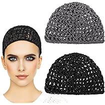 6 Retine Per Capelli All'Uncinetto | Copricapo Notte | Per Donne E Uomini - Foto 2