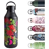 Chilly's Series 2 Water Bottle - Stainless Steel Thermal Bottles with Double Wall Vacuum, Soft Collar & Carry Loop - Whale Blue, 1000ml main image 1
