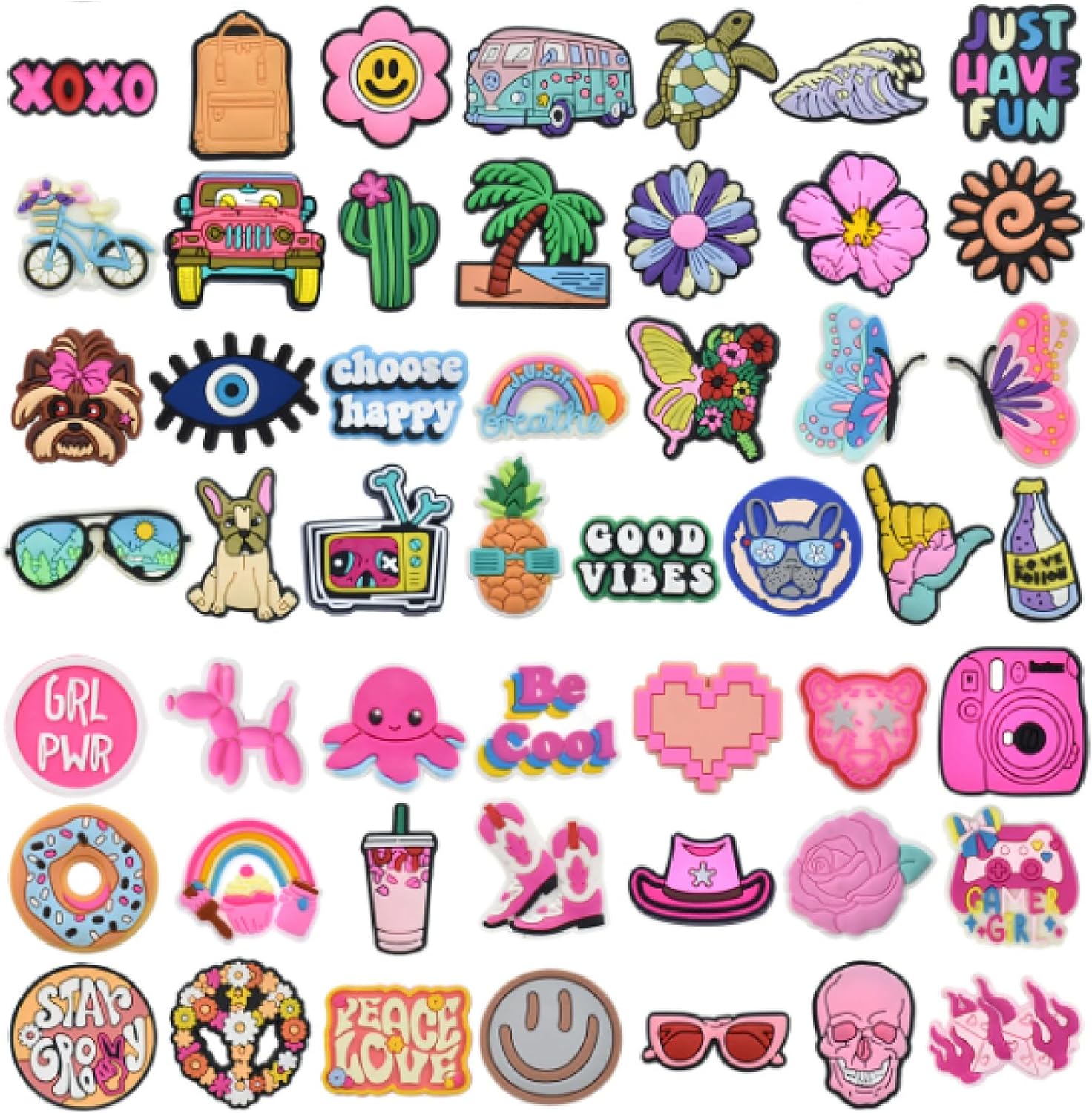 RowGlow 37pcs Zapatos Charm Pins Adornos Para Croc Shoe Charm Accesorios Diy