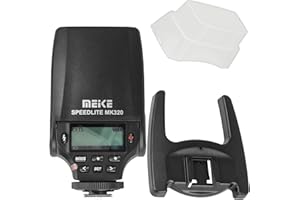INDOVIS Meike Speedlite MK-320C TTL lampa błyskowa, wtykana lampa błyskowa kompatybilna z aparatami Canon EOS DSLR, w zestawie dyfuzor