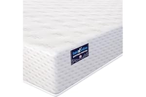 BEDZONLINE Memory Foam Mattress - 3ft Single Size (190 x 90 x 11 cm) | Firm with Therma-Pure & Reflex Foams | Orthopaedic Sleep Support | UK Made, Breathable & Hypoallergenic