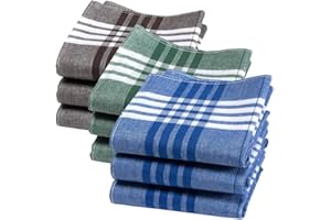 merrysquare - Massive und dicke Arbeitstaschentücher - Modell Arthur - Großformat 40cm x 40cm - 9 Stück - 100% Baumwolle