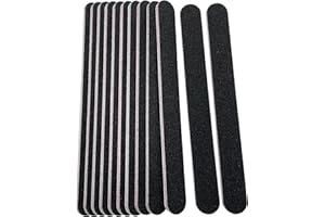 Smukdoo Nail Files Set,12PCS Professional Nail Files Double Sided Emery Board,Fingernal Buffing Files for Home,100/180 Grit