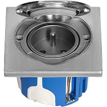 Edelstahl Einbausteckdose IP55 – Bodeneinbau Mit Klappdeckel, Typ E (französisch)