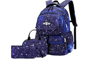 VIDOSCLA Galaxy Kids School Backpack for Boys Primary Students Elementary Bookbag