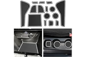 CDEFG Compatible with Vauxhall Corsa F 2020-2024 Rubber Mats, Non-Slip Mats Centre Console Anti-Slip Cup Drink Holder Rubber Mat Armrest Storage Pads Door Slots Corsa F Accessories (White)