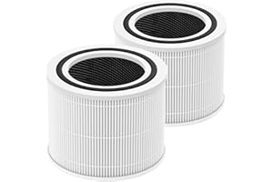 YADOBIG 2 Piezas Filtro de Repuesto Compatible con Purificadores de Aire Levoit Core 300, 300S, 300-P, P350, 3 en 1 con Filtro HEPA H13, Filtro de Carbón Activado y Prefiltro, Repuesto Core 300-RF