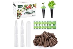GardenCube 160pcs Hydroponic Pods Kit: Grow Anything Kit with 40 Grow Sponges, 40 Grow Baskets, 40 Grow Domes, 40 Pod Labels - Compatible with Hydroponics Supplies from All Brands