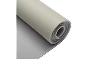 INFINAUTO Headliner Fabric 85" l x 60" W for Car RV SUV Automotive Interior Trim DIY Roof Repair Replacement Foam Backing Breathable Mesh Fabric Light Gray