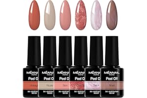 MEANAIL Paris - Coffret Manucure - Vernis Semi Permament - 6 Vernis à Ongles 8 ml - Compatibles Lampe UV LED - Coffret SECRET- Peel Off - Cruelty Free - Vegan
