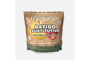 BRAGULAT Batido Sustitutivo Completo y Equilibrado Sidral Life | Vegano (Fresa y Plátano)