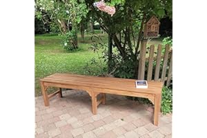 Teck'Attitude Banc en Teck Massif Melbourne 180 cm (sans Dossier)