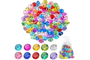 Eterspr 100 Piezas Gemas Acrílicas de Diamante, Decoración Colorida de Diamantes Acrílicos, per Decorazioni per Matrimoni, Decorazioni per Feste, Decorazioni per Vetrine