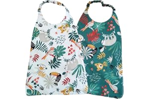 Lot de 2 serviettes de cantine,avec élastique,pour enfant 3/6 ans -Grand bavoir 35x30 cm