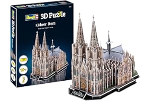 Revell 3D Puzzle Koelner Dom I 179 Teile I 4 Stunden Bauspaß für Kinder und Erwachsene I ab 10 Jahren I Die dritthöchste Kirche der Welt selber zusammenbauen