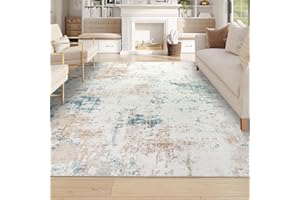 Homcomodar Alfombra Salon Beige 160x230cm Antideslizante Alfombras Lavables en Lavadora Alfombra Habitacion Dormitorio Comedor Modernas Tapete Quarto Pelo Corto