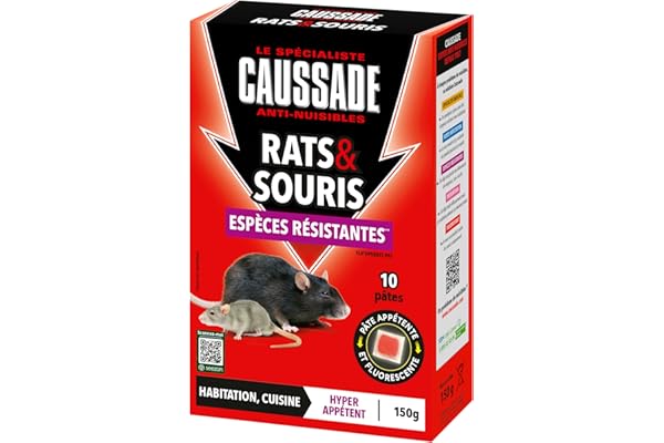✅ CAUSSADE Anti Rats & Souris - Efficacité radicale - Lieux secs & hu...