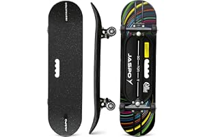 Jaspo Polyurethane Hurricane Ollie Spiral Fiber Composite Skateboard for Age Group Above 10 Years with 100 Kg Weight Handling Capacity (31X8 Inch, Black) UK
