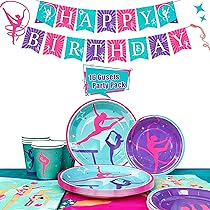 Unimall 24 stuks gouden glitter gymnastiek cupcake-toppers turnster meisjes babyparty thema party benodigdheden voedsel cake prikkers