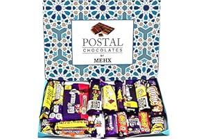 Postal Chocolate Gift Box – 18 Assorted UK-Style Bars – Sweet Milk Chocolate Hamper for Birthday, Anniversary & More – Premium Treat Box by Mehx