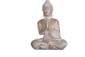 ‎TERESA'S COLLECTIONS TERESA'S COLLECTIONS Buddha Figur Garten Statue 16cm Harz sitzende Budda Dekofigur Wetterfest und Frostsich Feng Shui Skulptur Garten Deko Statue für Balkon Terrasse oder als Wohnaccessoire Geschenk