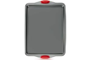 Teglia da Forno da 37 x 28 x 1,7 cm antiaderente by Boxiki Kitchen | Teglia da forno in acciaio inossidabile 100% atossico con bordatura, Nessuna Sostanza Chimica o Alluminio | Acciaio foglio')