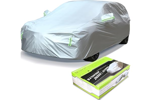 BEXITA Bache Voiture SUV Exterieur Bâche Automobile Housse de véhicule Universelle Étanche Anti-Rayures Protection UV Durable pour SUV (jusqu'à 485 cm)