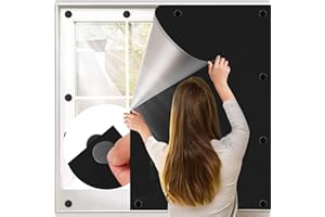 BKSAI Estores Opacos magnética para Ventana, Cortinas Opacas Estores Enrollablesaislante para claraboya, oscurecimiento Solar, Estor Opaco sin Agujeros Portátiles (100x145CM)