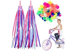 Xerteam 2 serpentins de vélo pour enfants et 36 perles de rayons de vélo - violet/rose