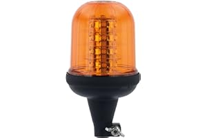 ‎ADLUMINIS AdLuminis LED Rundumleuchte orange verschiedene Ausführungen, für 12V und 24V Spannung, Blinkleuchte Warnleuchte für Straßenverkehr KFZ (g - groß mit flexiblem Fuß)