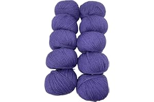 DELFINO WOLL DOLOMITI Tiglio 10 Gomitoli Lana Merinos 50g - Disponibile in più Colori e Spessori - Filato Colore Viola (201) - 85% Lana Merinos, 15% Microfibra - 100% Made in Italy (201)