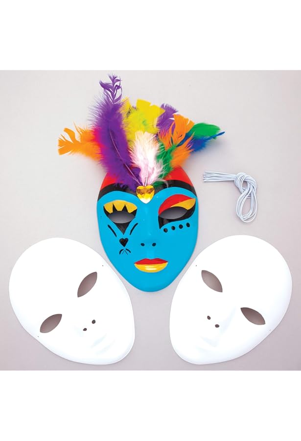 Lot De 10 Masques Blancs En Papier Mâché à Peindre | Masque Carnaval, Halloween, Mardi Gras, DIY - Taille Unique Adulte/Enfant