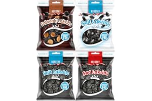 NASCHWERK Nordthy Zuckerfreie Lakritz Mix 280g – Original dänische Lakritz-Spezialitäten ohne Zucker – Kalorienarme Süßigkeiten mit Lakritze, Salzlakritz & Salmiak
