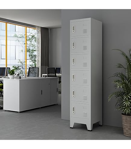 Casier Vestiaire Métallique SimonRack - 5 Portes - Dimensions 1800x600x500 Mm - Gris Anthracite - Pour écoles, Entreprises, Salles De Sport