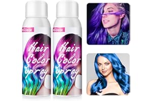 MOFAJANG Hair Colour Spray, Temporary Coloured Hair Spray One Time Hair Dye Hairspray, Hurtless, Fast Dyeing, Easy Wash Out for Party Fancy Cosplay Halloween, Suitable for Kids Adults-(Blue+Purple)