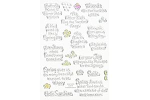 Stampendous Stampendous Perfectly Clear Stamps 4-inch x 6-inch Spring Sentiments, Acrylic, Multicolour