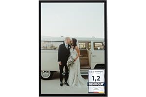 CABBEL Set di 1 cornici per Quadri 60x80 in Legno MDF con Vetro Acrilico infrangibile Nero