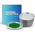 Aluminium Sample Pans Laboratory Aluminum Foil Weighing Pan Moisture Analyzer Disposable Sample Pan Diameter 50 Pieces/Box 90MM Aluminium Sample Pans Toledo