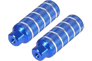 X AUTOHAUX 2 Pcs Aluminum Alloy Cylinder for Bicycle Footpegs Footrests Black