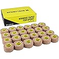 24 Rolls - SPORTTAPE Cohesive Finger Tape - 2.5cm x 4.5m | Compression Bandage - Beige | Self-Adhesive Wrap | Vetwrap, Thumb Tape, Goalkeeper Finger Tape