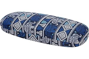 FLANACOM Boho etui na okulary Hardcase – designerska damska torebka na okulary z słoniem – twarda obudowa na okulary przeciwsłoneczne i okulary do czytania – etno przechowywanie okularów – styl boho – etniczny