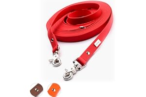 PetTec Guinzaglio per Cani - Guinzaglio Lungo con Gancio in Metallo Facile da Sganciare - Materiale Trioflex Resistente, Flessibile e Impermeabile - Ideale per Passeggiata e Corsa all'Aperto - 5m