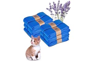 A ABLUMEN 12 Recharges de Sacs pour Litière – Film Durable et Anti-Odeurs (Parfum Lavande) – Compatible avec Cassettes à Litière Standard